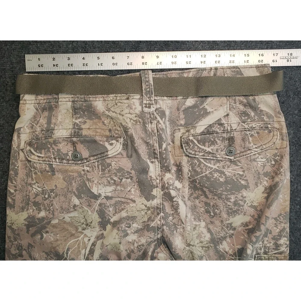 Abercrombie & Fitch Cargo Pants Camoflage Loose 33x29.5 (32x32tag) w/ Belt